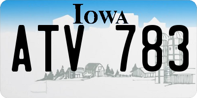 IA license plate ATV783
