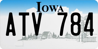 IA license plate ATV784