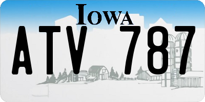 IA license plate ATV787