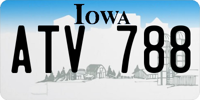 IA license plate ATV788