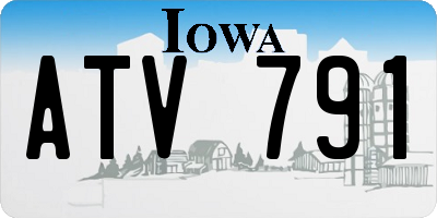 IA license plate ATV791