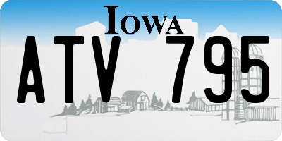 IA license plate ATV795