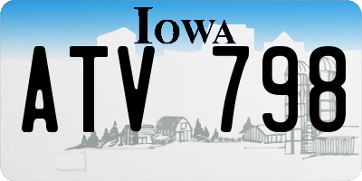 IA license plate ATV798