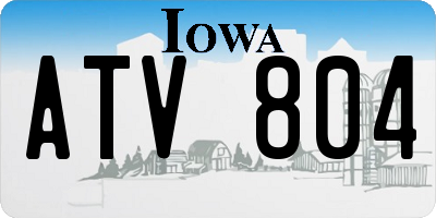 IA license plate ATV804