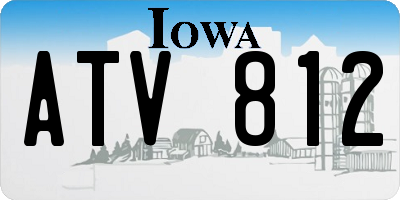 IA license plate ATV812