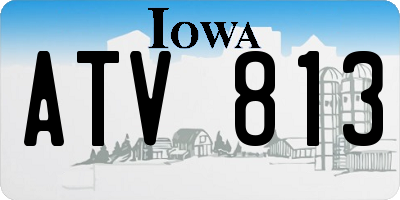IA license plate ATV813