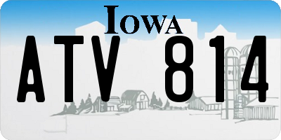 IA license plate ATV814