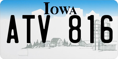 IA license plate ATV816