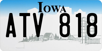 IA license plate ATV818