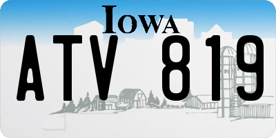 IA license plate ATV819