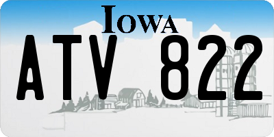 IA license plate ATV822