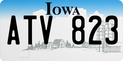 IA license plate ATV823