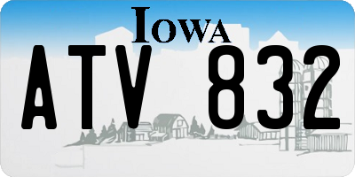 IA license plate ATV832