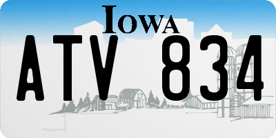 IA license plate ATV834