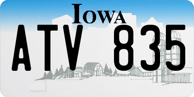 IA license plate ATV835