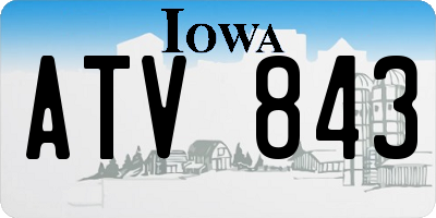 IA license plate ATV843