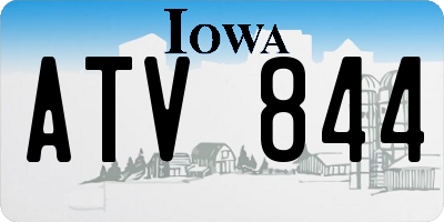 IA license plate ATV844