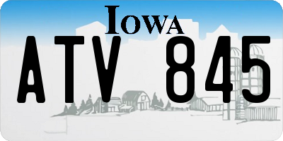 IA license plate ATV845