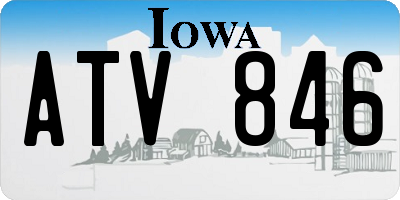IA license plate ATV846
