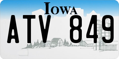 IA license plate ATV849