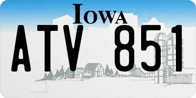 IA license plate ATV851