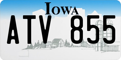 IA license plate ATV855