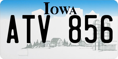 IA license plate ATV856