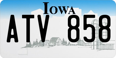 IA license plate ATV858