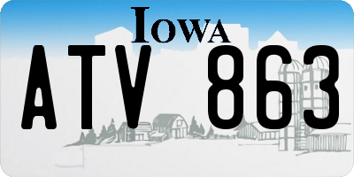 IA license plate ATV863