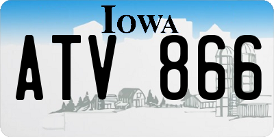 IA license plate ATV866