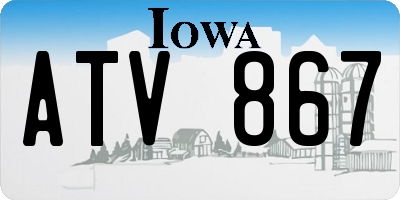 IA license plate ATV867
