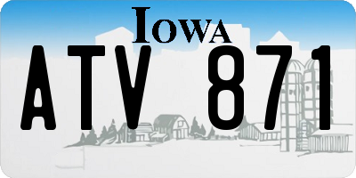 IA license plate ATV871