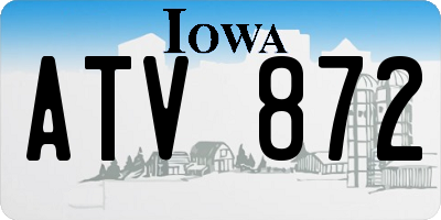 IA license plate ATV872