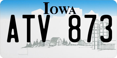 IA license plate ATV873