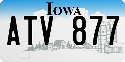 IA license plate ATV877