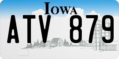 IA license plate ATV879