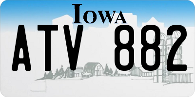 IA license plate ATV882