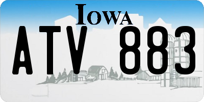 IA license plate ATV883