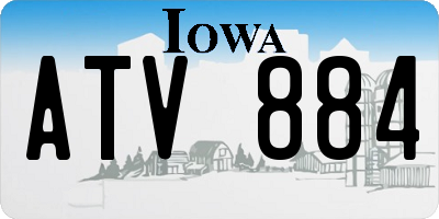 IA license plate ATV884