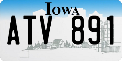 IA license plate ATV891