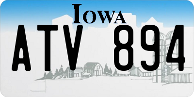 IA license plate ATV894