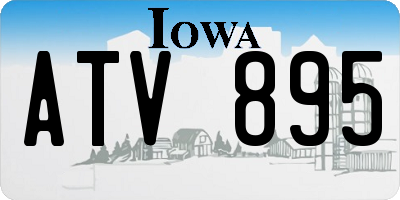 IA license plate ATV895