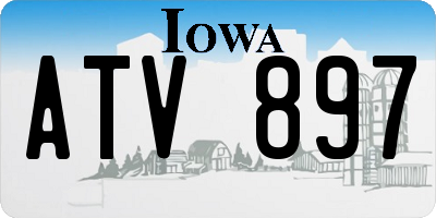 IA license plate ATV897
