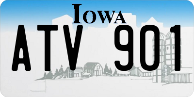 IA license plate ATV901