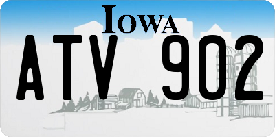 IA license plate ATV902