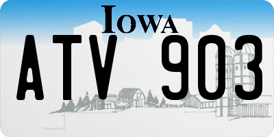 IA license plate ATV903