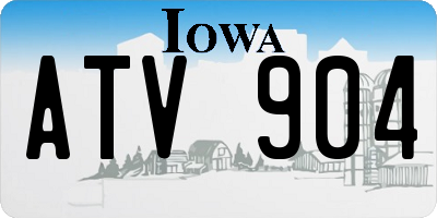 IA license plate ATV904
