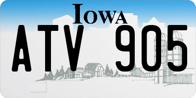 IA license plate ATV905