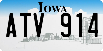 IA license plate ATV914