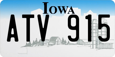 IA license plate ATV915
